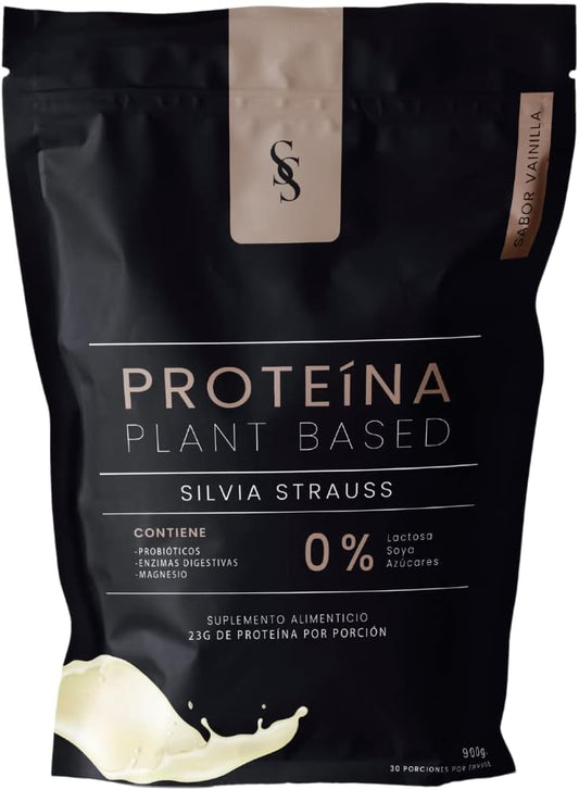 Proteína de origen vegetal 23g por porción de Silvia Strauss | Diseñado para apoyar la función y el desarrollo muscular | Polvo de 900g