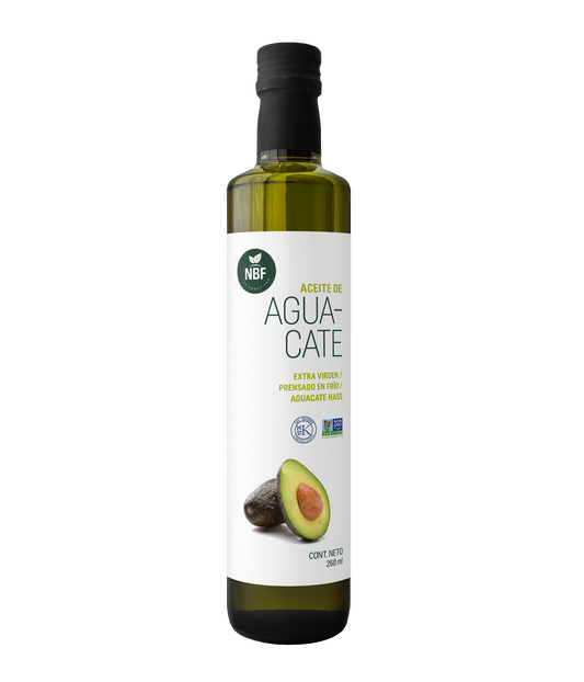 Aceite de Aguacate Extra Virgen con Vitamina E de NBF | Prensado en Frío - Apoyo Cardiovascular | Aceite de 260ml