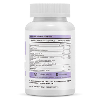 Ácido hialurónico Peach Please de Matter | Antioxidante, hidratación y elasticidad de la piel  | 30 cápsulas