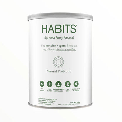 Proteína Vegana con Probióticos Habits | Digestión y Recuperación | Polvos 488 gr