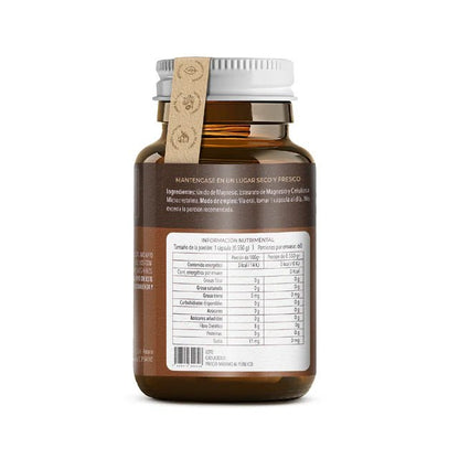 Óxido de Magnesio 500mg de Tiba Salud | Proporciona un apoyo integral a la función cognitiva y al descanso, facilitando un sueño reparador | 60 cápsulas vegetales