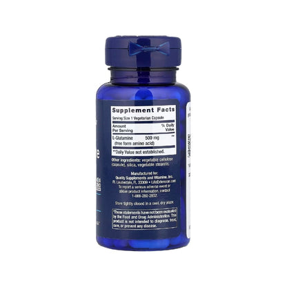 L-Glutamina 500mg de Life Extension | Promueve el bienestar digestivo y el sistema inmunológico | 100 cápsulas vegetales