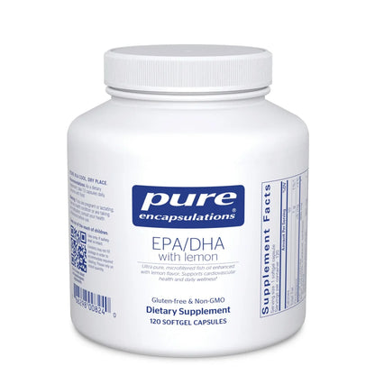 Omega 3 EPA/DHA Pure Encapsulations | Funcionamiento normal del cerebro, cardiovascular  | 120 cápsulas