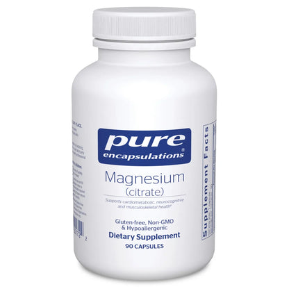 Citrato de Magnesio Pure Encapsulations 150 mg | Función neuromuscular | 90 cápsulas