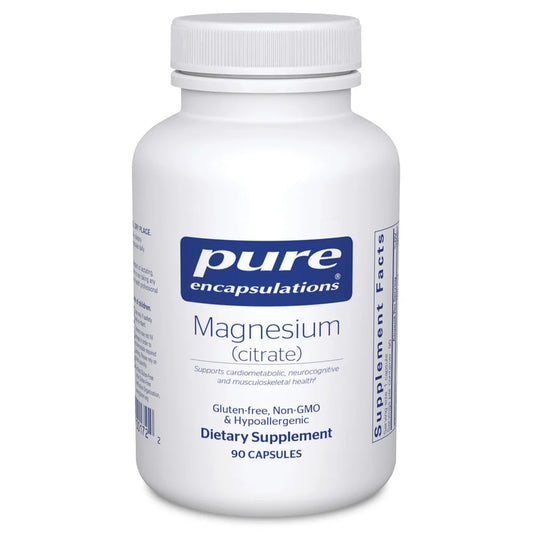 Citrato de Magnesio Pure Encapsulations 150 mg | Función neuromuscular | 90 cápsulas