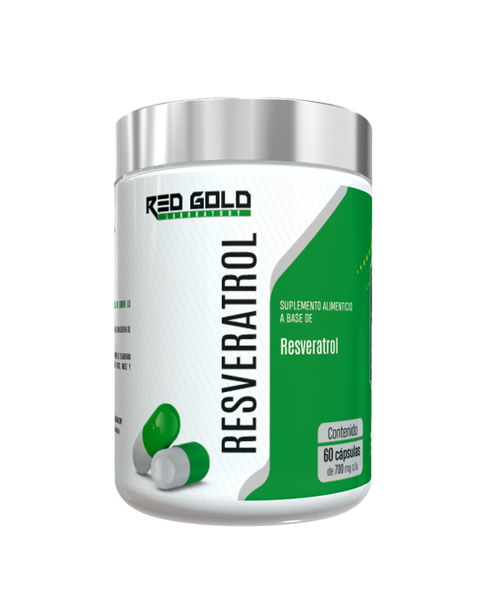 Resveratrol 200mg de Red Gold Laboratory | Acción Antioxidante y Antiinflamatoria, Longevidad, Bienestar | 60 cápsulas vegetarianas