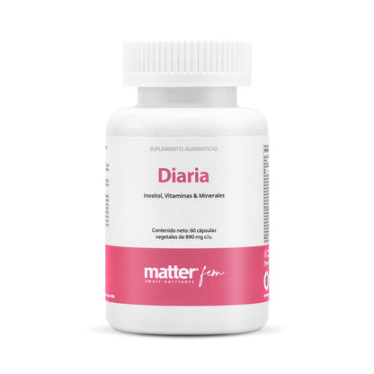 Diaria Fem | Matter | Myo-Inositol, Vitaminas y Minerales | Salud Femenina | 60 cápsulas