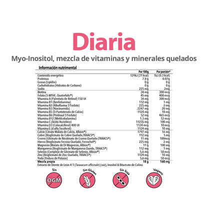 Diaria Fem | Matter | Myo-Inositol, Vitaminas y Minerales | Salud Femenina | 60 cápsulas