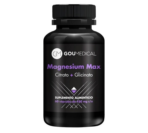 Citrato de Magnesio 400mg + Glicinato de Magnesio 200mg de Gou Medical | Ayuda a mejorar la calidad del sueño y relajación | 60 cápsulas vegetales