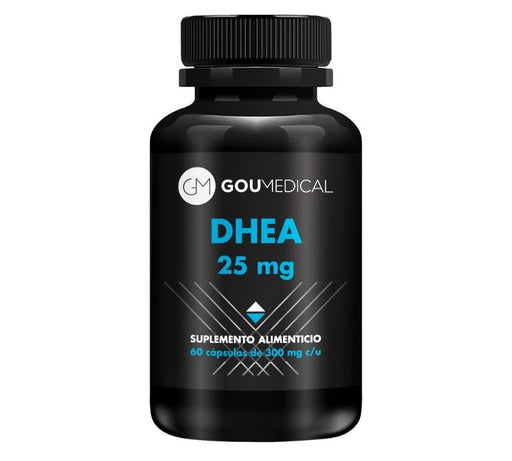 DHEA 25 mg de Gou Medical | Ayuda a equilibra niveles hormonales y contribuye al metabolismo | 60 cápsulas vegetales