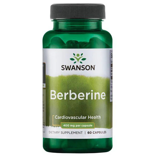 Berberina 400mg de Swanson | Apoyo del Sistema Cardiovascular y Metabólico | 60 cápsulas vegetales