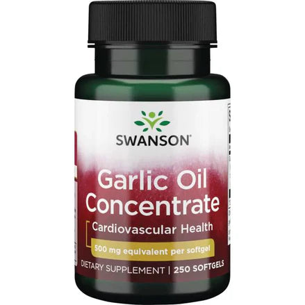 Aceite de Ajo Concentrado 1mg de Swanson | Soporte cardiovascular - Contribuye a reforzar el sistema inmunológico | 250 cápsulas blandas