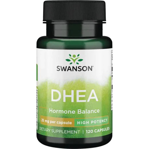 DHEA 25mg de Swanson | Fortalecimiento Óseo y Promueve un envejecimiento saludable | 120 cápsulas vegetales