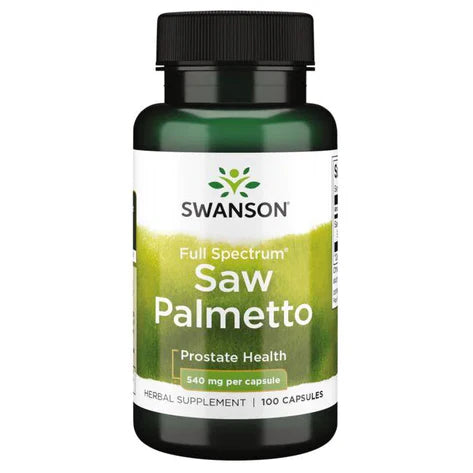 Palma Enana Americana 540mg de Swanson | Bienestar masculino, que apoya el equilibrio hormonal | 100 y 250 cápsulas vegetales