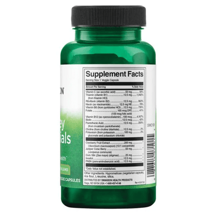 Extracto de Fruta de Arándano, Vitamina B12, Ácido Pantoténico, L-Metionina - Kidney Essentials de Swanson | Aporta antioxidantes para protección celular | 60 Cápsulas Veganas