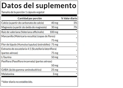 GABA + Melatonina Esencial para dormir con Valeriana y Pasiflora de Swanson | Proporciona un descanso y sueño reparador, reduciendo el estrés | 60 cápsulas veganas