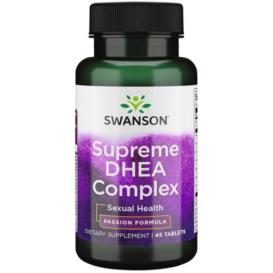 Complejo Supremo de DHEA con Zinc y plantas de Swanson | Apoyo en la Vitalidad Sexual | 45 cápsulas vegetales