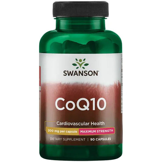 Coenzima Q10 200mg de Swanson | Apoyo Cardiovascular y Antioxidante | 90 cápsulas vegetales