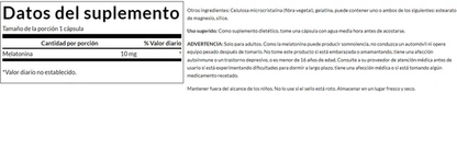 Melatonina 3 mg de Swanson | Contribuye a reducir el insomnio, promoviendo un descanso reparador | 120 cápsulas vegetales