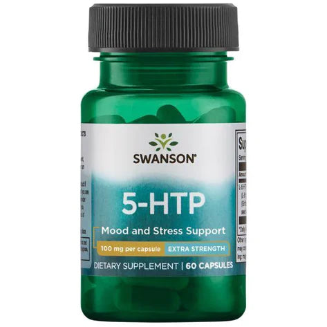 Ultra 5-HTP 100mg de Swanson  | Proporciona un descanso reparador, que ayuda a la relajación y buen estado de ánimo | 60 cápsulas vegetales