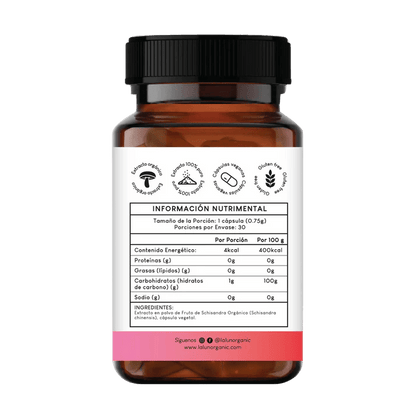 Extracto Puro de Schisandra Chinensis de Lalun | Claridad mental | 30 Cápsulas Veganas