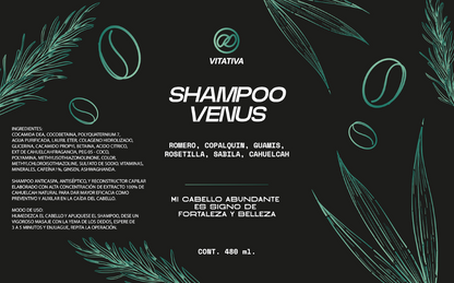 VENUS Shampoo + Tónico | Anticaspa, Antiséptico y Reconstructor Capilar