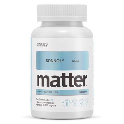 GABA + Inositol + Glicina, Sonnol de Matter | Apoya relajación del sistema nervioso, descanso nocturno | 60 cápsulas