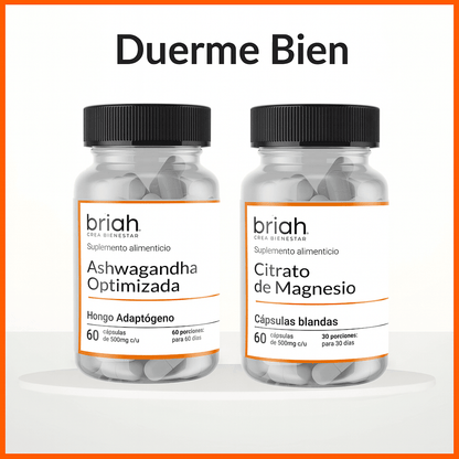 Ashwagandha optimizada + Magnesio | Kit Duerme Bien de Briah