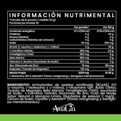 | Post Workout de Cellx | BCAAS, Zinc, Magnesio, Glutamina, L-Carnitina Bitartrato, Beta Alanina, TMG y AstraGin  300 gr