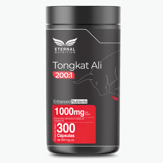 Tongkat Ali 200:1 Eternal Nutrition | Contribuye al aumento de energía y resistencia | 300 cápsulas
