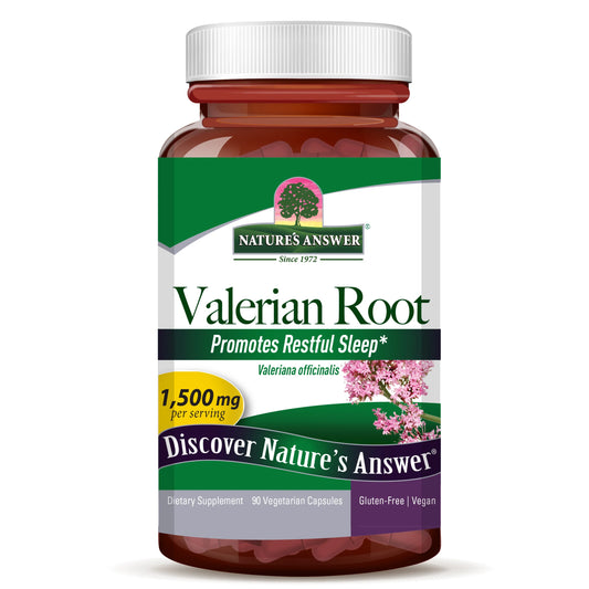 Raíz de Valeriana 1500mg de Nature's Answer | Promueve un sueño profundo y reparador que contribuye a la relajación | 90 Cápsulas Vegetales