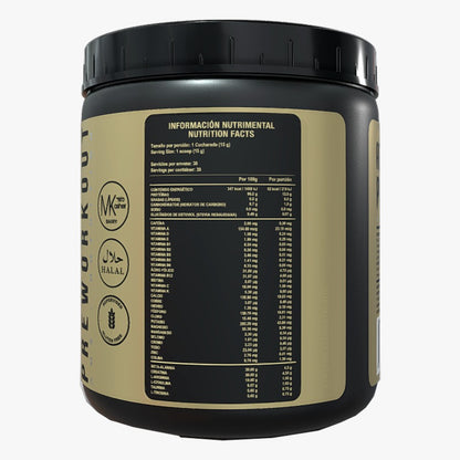 Pre Workout AMZ Sabor Sandía Polvo | Rendimiento Deportivo | 450g