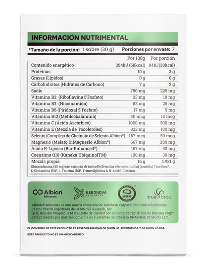 CoQ10 Ultra DTX de Matter | Detox celular, favorece la función hepática | 7 sobres de 30 g