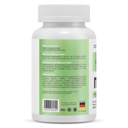 Rhodiola, Cordyceps y Ginseng, UP de Matter | Energía física y mental | 90 cápsulas