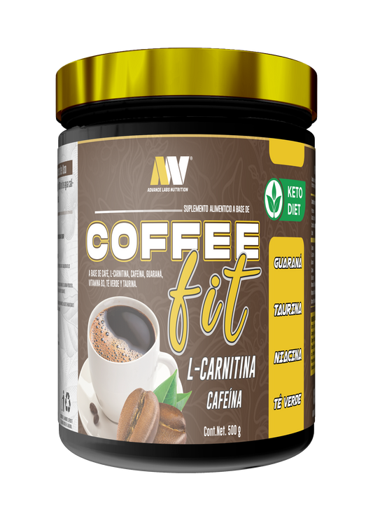 Café Fit de Advance Labs Nutrition | Café Energético y Pre-entreno, con Taurina, L-Carnitina y Té Verde, Efecto Termogénico | 300g, 60 porciones