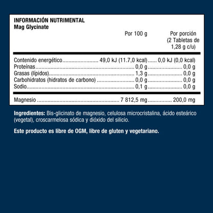 Mag Glycinate | Metagenics | Magnesio Bisglicinato | Sistema nervioso y muscular | 120 Tabletas