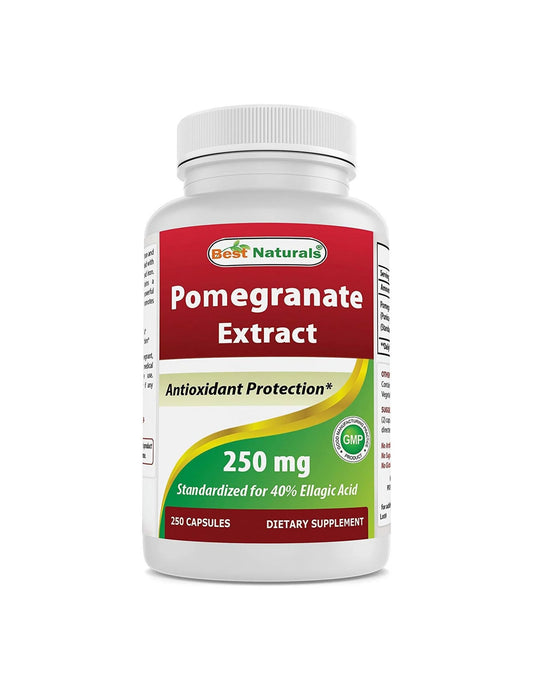 Extracto de Granada de Best Naturals | Antioxidante Potente y Soporte para el Sistema Cardiovascular | 250 mg 250 Cápsulas