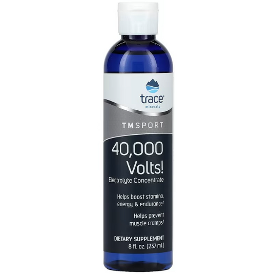 Concentrado Electrolítico 40000volts de Trace Minerals | Producto vegano que potencia la energía, brindando mayor rendimiento y resistencia física | 237ml