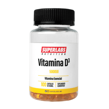 Vitamina D3 5000 UI | Apoyo óseo y funcion muscular | 100 Cápsulas