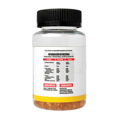Vitamina D3 5000 UI | Apoyo óseo y funcion muscular | 100 Cápsulas