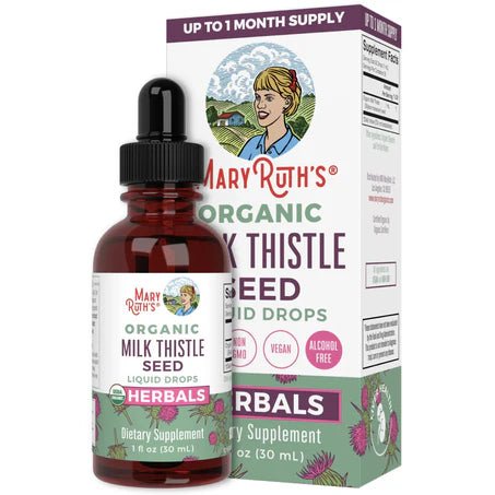 Cardo Mariano Orgánico Líquido, MaryRuth’s,|  Apoyo hepático y antioxidante| 30 ml