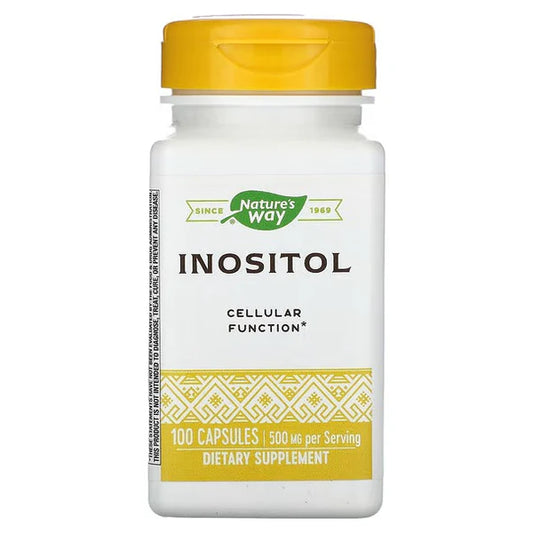 Inositol 500 mg de Nature's Way  | Contribuye a aliviar el estrés y la ansiedad | 100 cápsulas veganas