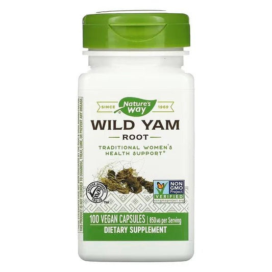 Raíz de Ñame silvestre 850mg de Nature's Way  | Equilibrio hormonal femenino | 100 cápsulas veganas