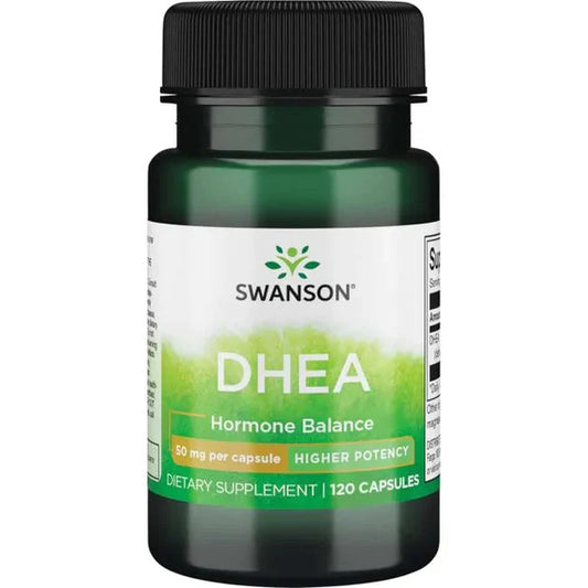 DHEA 50mg de Swanson | Fortalecimiento Óseo y Promueve un envejecimieto saludable | 120 cápsulas vegetales