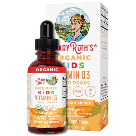 Vitamina D3 Líquida Orgánica para Niños de MaryRuth’s | Apoyo huesos e inmunidad | 15 ml