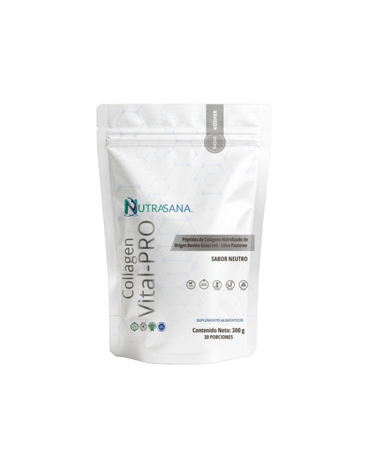 Colágeno Grass-Fed Vital-PRO de Nutrasana | Apoya el aspecto de la piel, cabello y uñas | Polvo 300 g