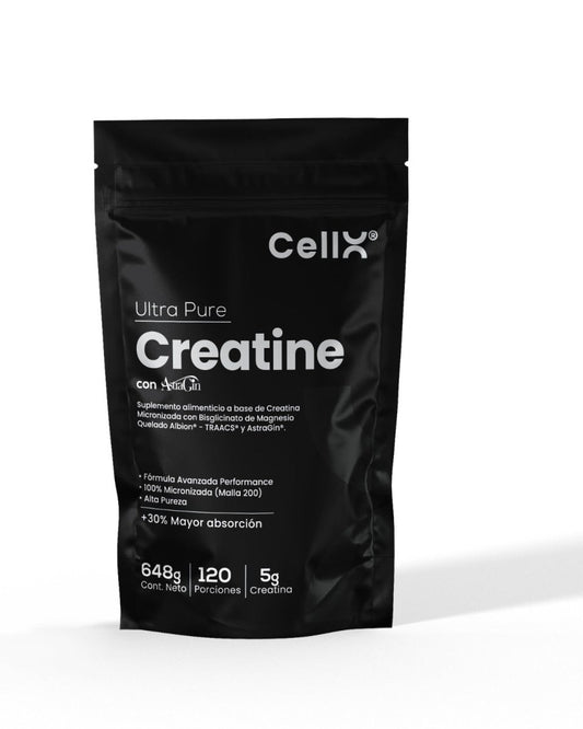 Creatina micronizada CellX con AstraGin y magnesio | Favorece la recuperación muscular eficiente |120 porciones
