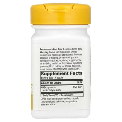 GABA 250 mg de Nature's Way  | Contribuye a aliviar el estrés y la ansiedad | 60 cápsulas veganas