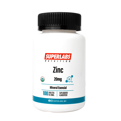 Zinc 20 mg Superlabs | Apoyo inmunológico | 100 Cápsulas