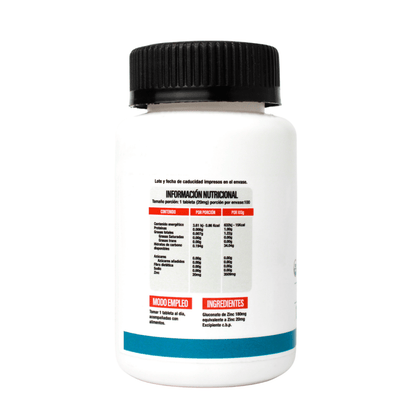 Zinc 20 mg Superlabs | Apoyo inmunológico | 100 Cápsulas